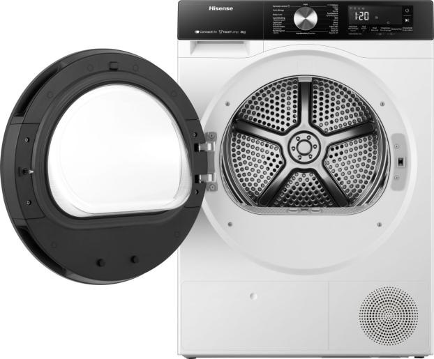 Hisense DH3S802BW2 fehér, 8 kg, hőszivattyús, szárítógép