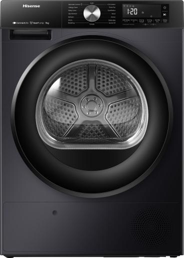 Hisense DH3S902BB3 fekete, 9 kg, hőszivattyús, szárítógép