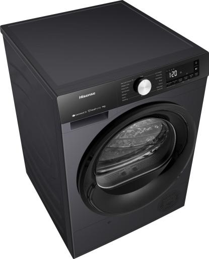 Hisense DH3S902BB3 fekete, 9 kg, hőszivattyús, szárítógép