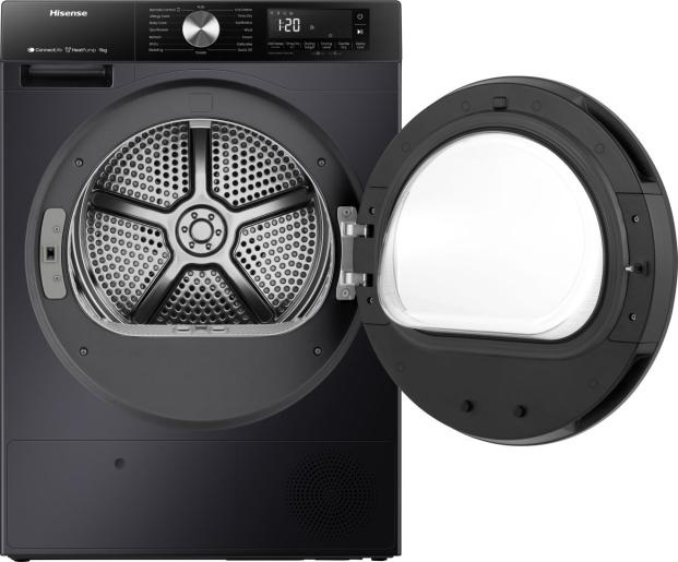 Hisense DH3S902BB3 fekete, 9 kg, hőszivattyús, szárítógép