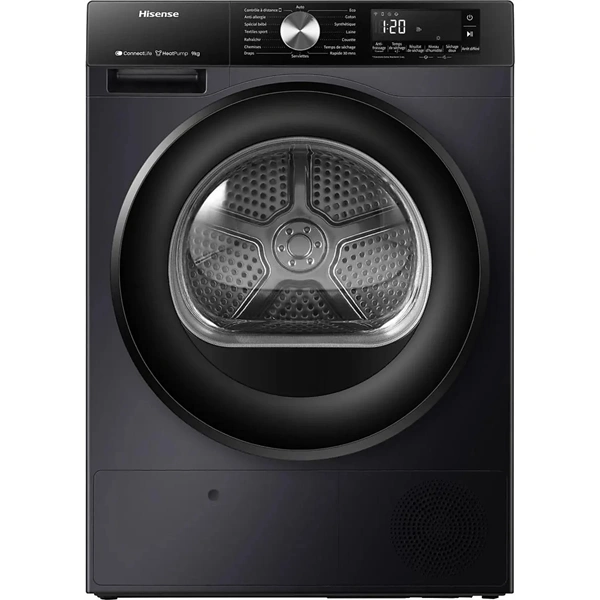 Hisense DH3S902BBCC fekete, hőszivattyús, 9 kg, szárítógép