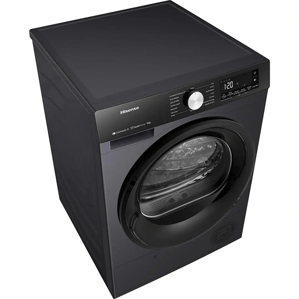 Hisense DH3S902BBCC fekete, hőszivattyús, 9 kg, szárítógép