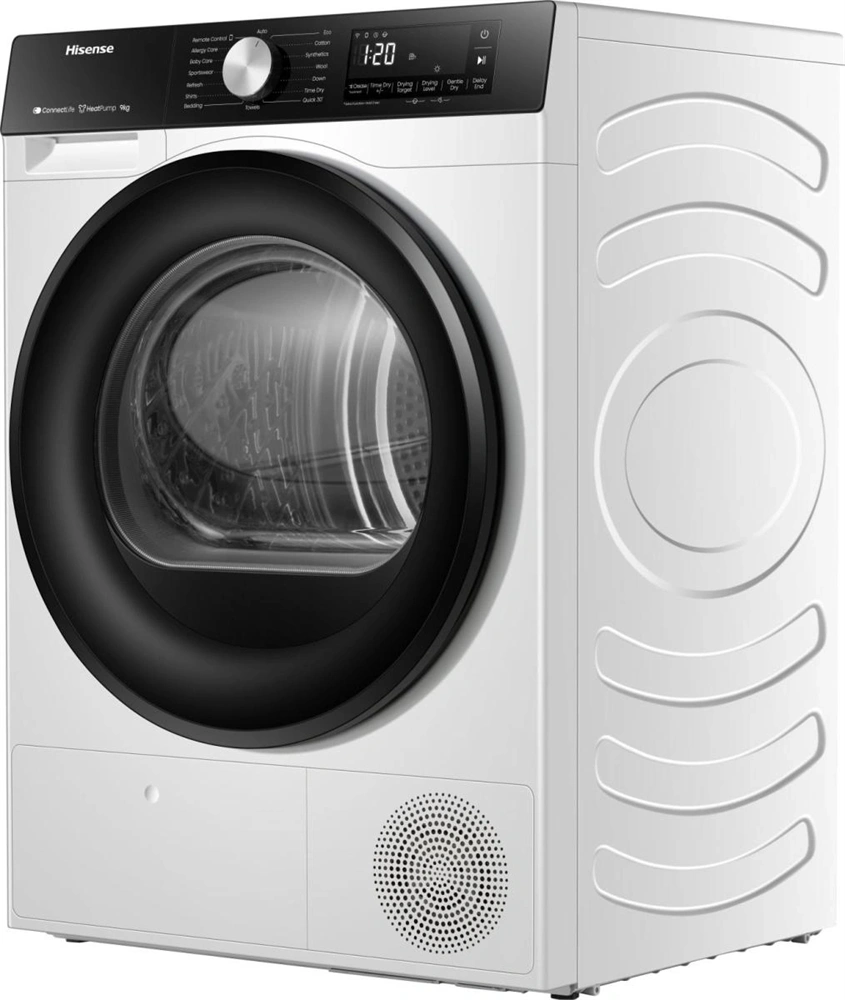 Hisense DH3S902BW3 fehér, 9 kg, hőszivattyús, szárítógép
