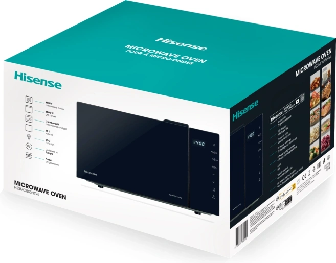 Hisense H23MOBS5HG4 800W 23L fekete mikrohullámú sütő