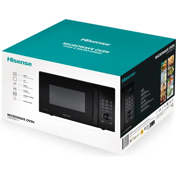 Hisense H23MOBSD1H 800W 23L fekete mikrohullámú sütő
