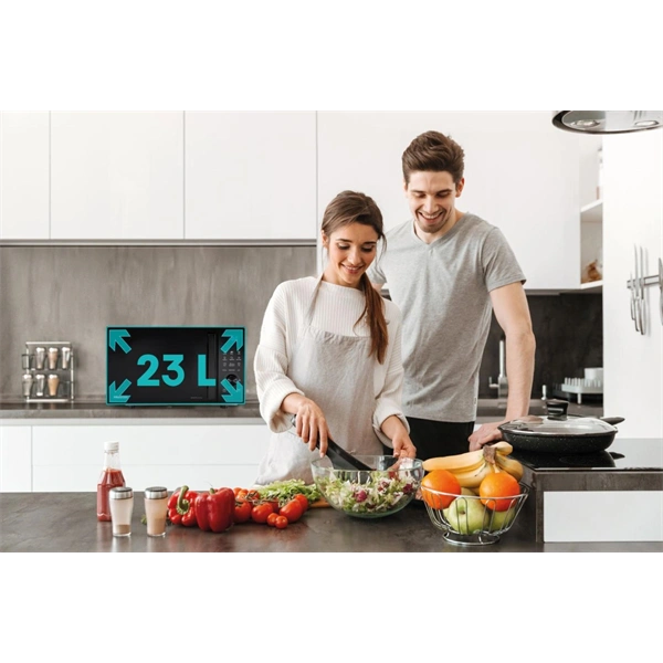 Hisense H23MOBSD1H 800W 23L fekete mikrohullámú sütő