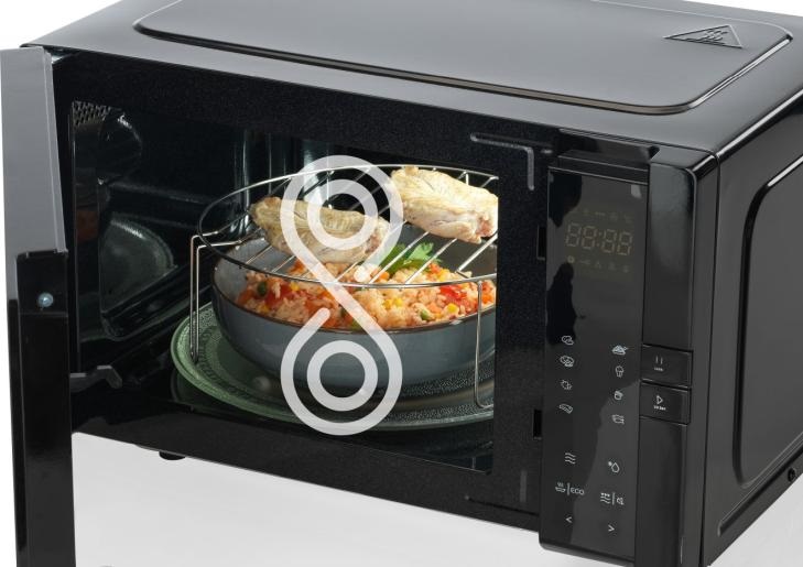 Hisense H25MOBS4HGI 900W 25L fekete mikrohullámú sütő