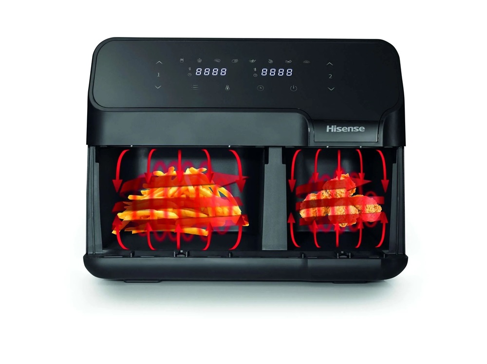 Hisense HAF2900D fekete 5,3/3,3 L forrólevegős sütő