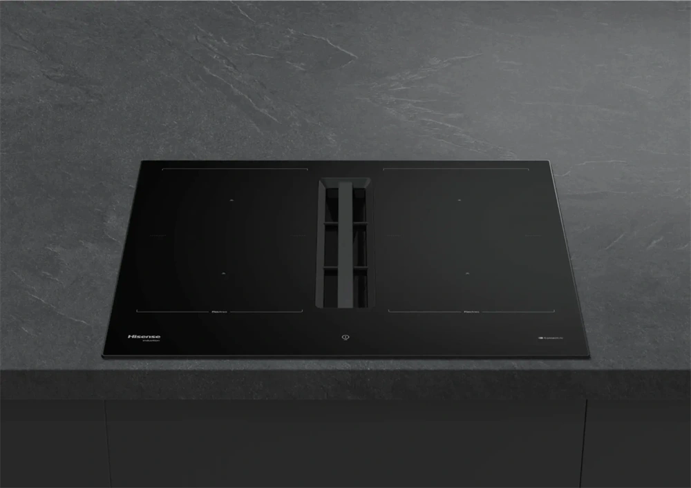 Hisense HEH6443BSCWF1 fekete, beépíthető, indukciós, 4 főzőzóna, elszívóval, főzőlap