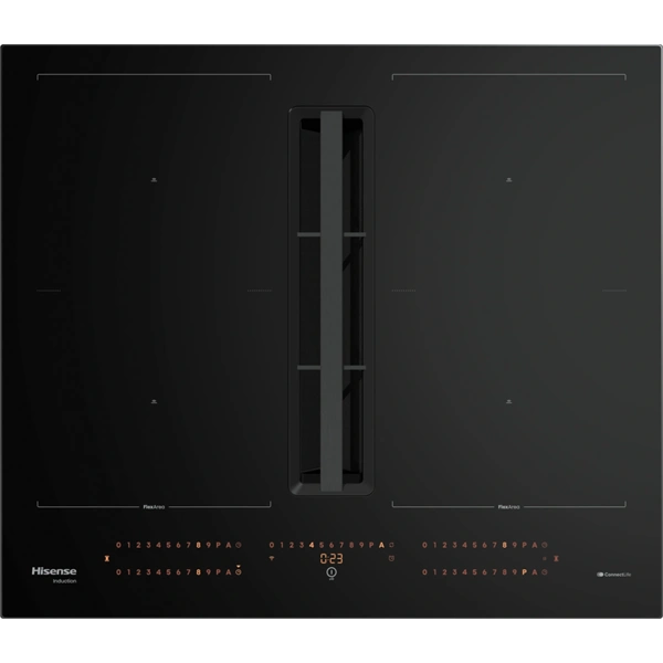 Hisense HEH6443BSCWF1 fekete, beépíthető, indukciós, 4 főzőzóna, elszívóval, főzőlap