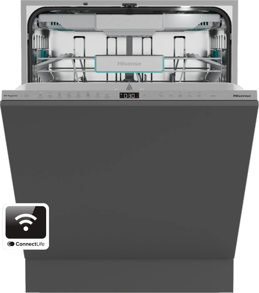 Hisense HV693A66UVAD beépíthető, teljesen integrálható, 60 cm, 16 terítékes, mosogatógép