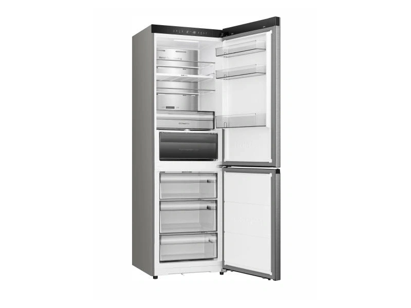 Hisense RB3K330SAID szürke, alulfagyasztós, Hűtő:215L, Fagyasztó:115L, Total No frost hűtőszekrény (Használt - A)