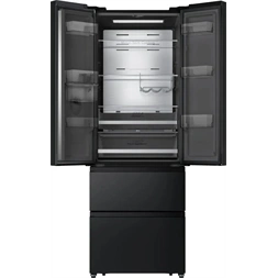 Hisense RF5S454GMFE fekete, szabadonálló, No Frost, franciaajtós hűtőszekrény