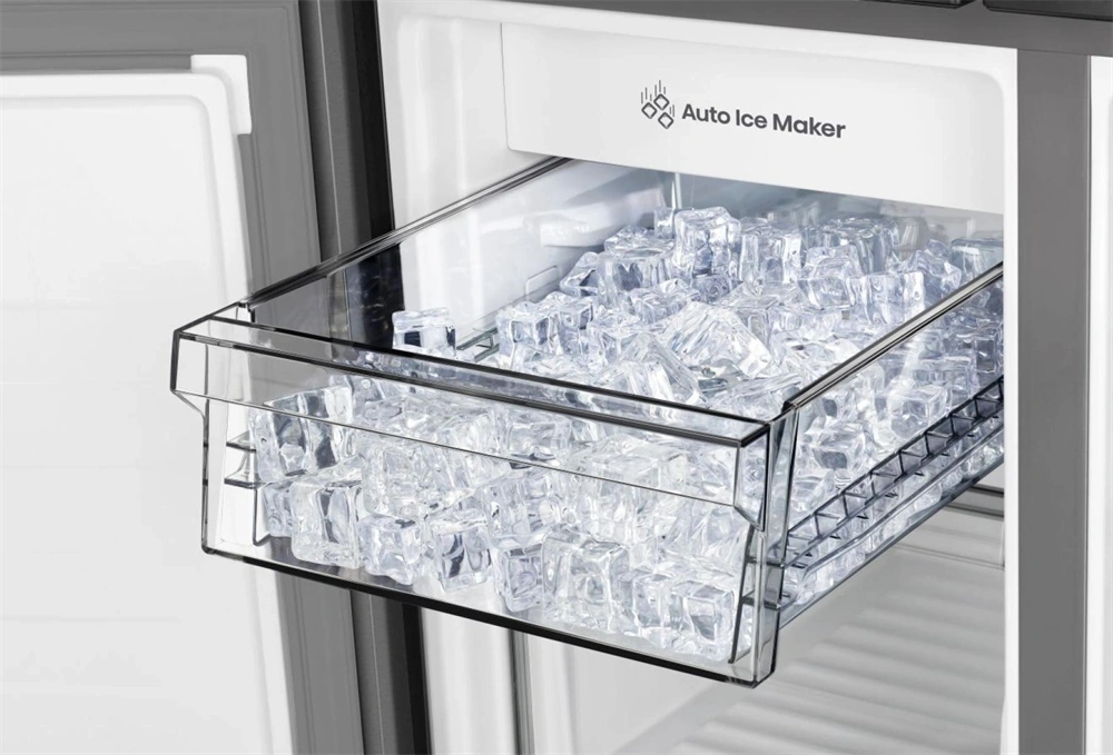 Hisense RQ5P470SYID szürke, négyajtós, Hűtő:304L, Fagyasztó:179L, Total No frost hűtőszekrény