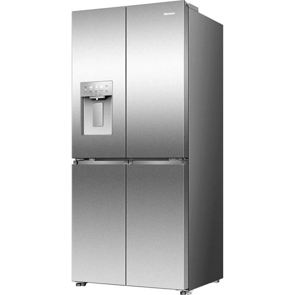 Hisense RQ5P470SYID szürke, négyajtós, Hűtő:304L, Fagyasztó:179L, Total No frost hűtőszekrény