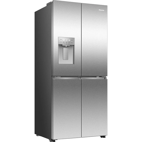 Hisense RQ5P470SYID szürke, négyajtós, Hűtő:304L, Fagyasztó:179L, Total No frost hűtőszekrény