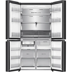 Hisense RQ5P640SYKD fekete, négyajtós, No Frost, 640 l, MultiDoor hűtőszekrény
