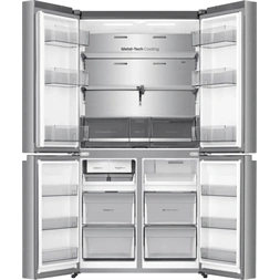 Hisense RQ5P640SYSD ezüst, négyajtós, No Frost, 640 l, MultiDoor hűtőszekrény