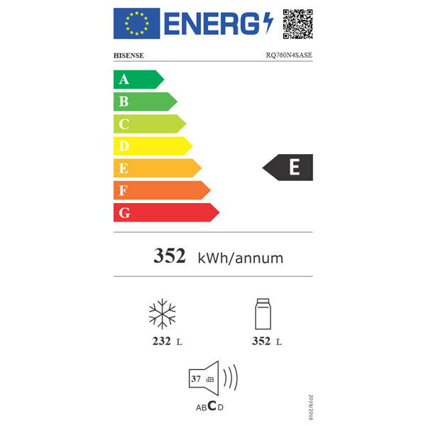 Hisense RQ760N4SASE négyajtós hűtőszekrény