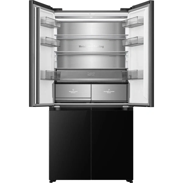 Hisense RQ768N4GBE fekete, négyajtós, No Frost, MultiDoor hűtőszekrény