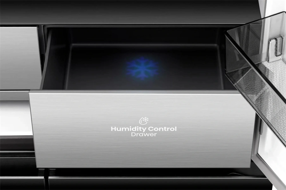 Hisense RQ768N4GBE fekete, négyajtós, No Frost, MultiDoor hűtőszekrény