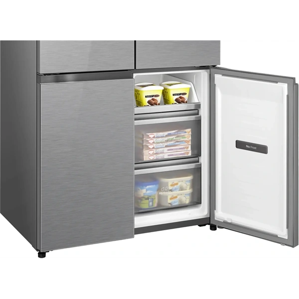Hisense RQ768N4GVE szürke, négyajtós, No Frost, MultiDoor hűtőszekrény