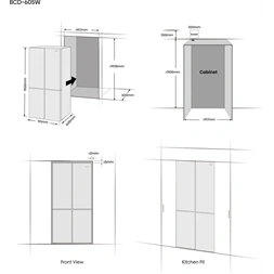 Hisense RQ768N4GVE szürke, négyajtós, No Frost, MultiDoor hűtőszekrény