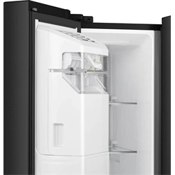 Hisense RS818N4TFC fekete, Side-by-Side, Hűtő:417L, Fagyasztó:215L, Total No frost hűtőszekrény