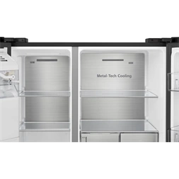 Hisense RS818N4TFC fekete, Side-by-Side, Hűtő:417L, Fagyasztó:215L, Total No frost hűtőszekrény