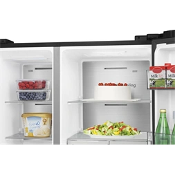 Hisense RS818N4TFC fekete, Side-by-Side, Hűtő:417L, Fagyasztó:215L, Total No frost hűtőszekrény