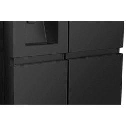 Hisense RS818N4TFC fekete, Side-by-Side, Hűtő:417L, Fagyasztó:215L, Total No frost hűtőszekrény