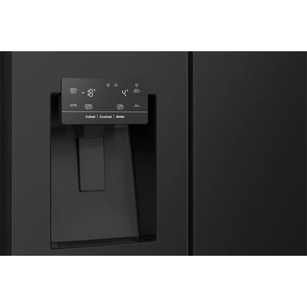 Hisense RS818N4TFC fekete, Side-by-Side, Hűtő:417L, Fagyasztó:215L, Total No frost hűtőszekrény