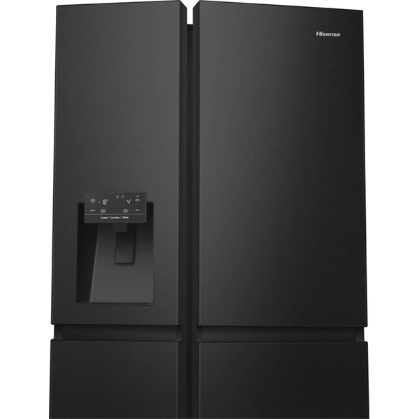 Hisense RS818N4TFC fekete, Side-by-Side, Hűtő:417L, Fagyasztó:215L, Total No frost hűtőszekrény