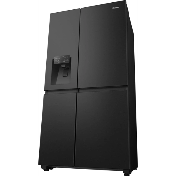 Hisense RS818N4TFC fekete, Side-by-Side, Hűtő:417L, Fagyasztó:215L, Total No frost hűtőszekrény