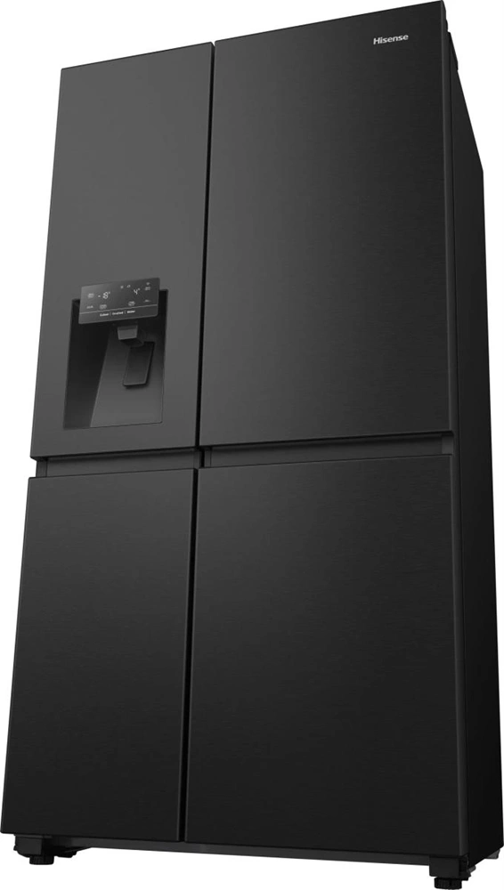 Hisense RS818N4TFC fekete, Side-by-Side, Hűtő:417L, Fagyasztó:215L, Total No frost hűtőszekrény