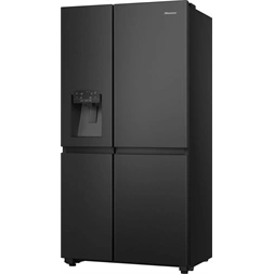 Hisense RS818N4TFC fekete, Side-by-Side, Hűtő:417L, Fagyasztó:215L, Total No frost hűtőszekrény