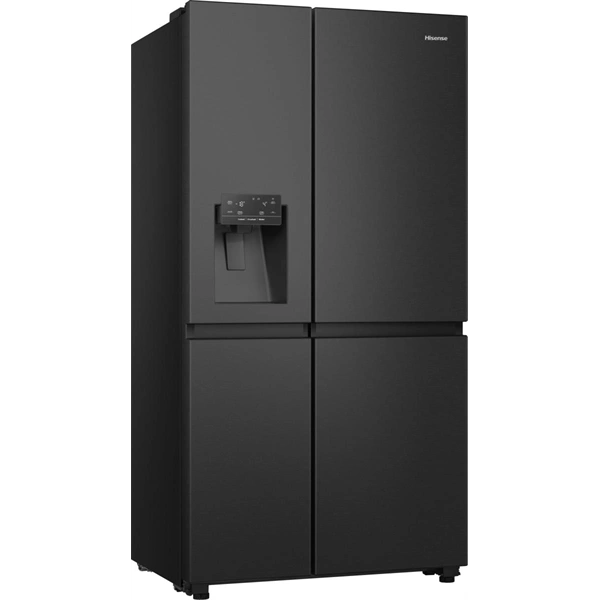 Hisense RS818N4TFC fekete, Side-by-Side, Hűtő:417L, Fagyasztó:215L, Total No frost hűtőszekrény