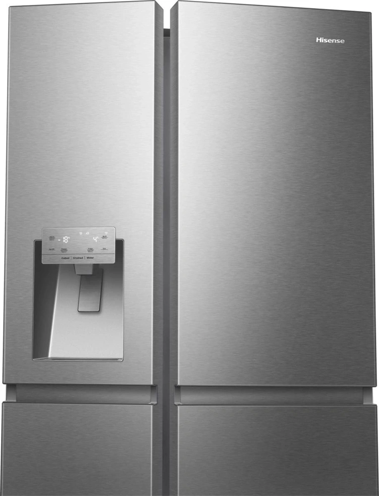 Hisense RS818N4TIC szürke, Side-by-Side, Hűtő:417L, Fagyasztó:215L, Total No frost hűtőszekrény
