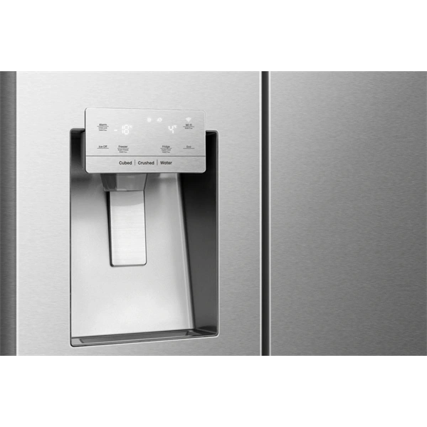 Hisense RS818N4TIC szürke, Side-by-Side, Hűtő:417L, Fagyasztó:215L, Total No frost hűtőszekrény