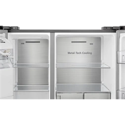 Hisense RS818N4TIC szürke, Side-by-Side, Hűtő:417L, Fagyasztó:215L, Total No frost hűtőszekrény