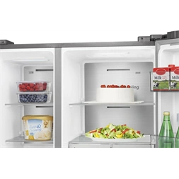 Hisense RS818N4TIC szürke, Side-by-Side, Hűtő:417L, Fagyasztó:215L, Total No frost hűtőszekrény