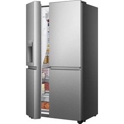 Hisense RS818N4TIC szürke, Side-by-Side, Hűtő:417L, Fagyasztó:215L, Total No frost hűtőszekrény