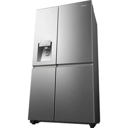 Hisense RS818N4TIC szürke, Side-by-Side, Hűtő:417L, Fagyasztó:215L, Total No frost hűtőszekrény