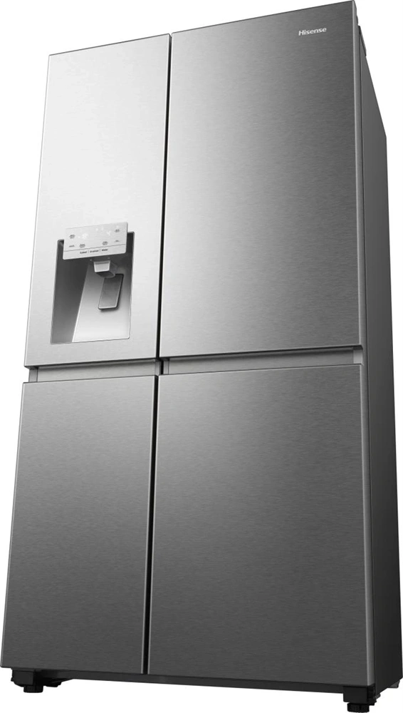 Hisense RS818N4TIC szürke, Side-by-Side, Hűtő:417L, Fagyasztó:215L, Total No frost hűtőszekrény