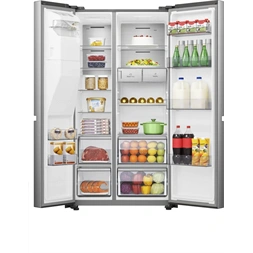 Hisense RS818N4TIC szürke, Side-by-Side, Hűtő:417L, Fagyasztó:215L, Total No frost hűtőszekrény