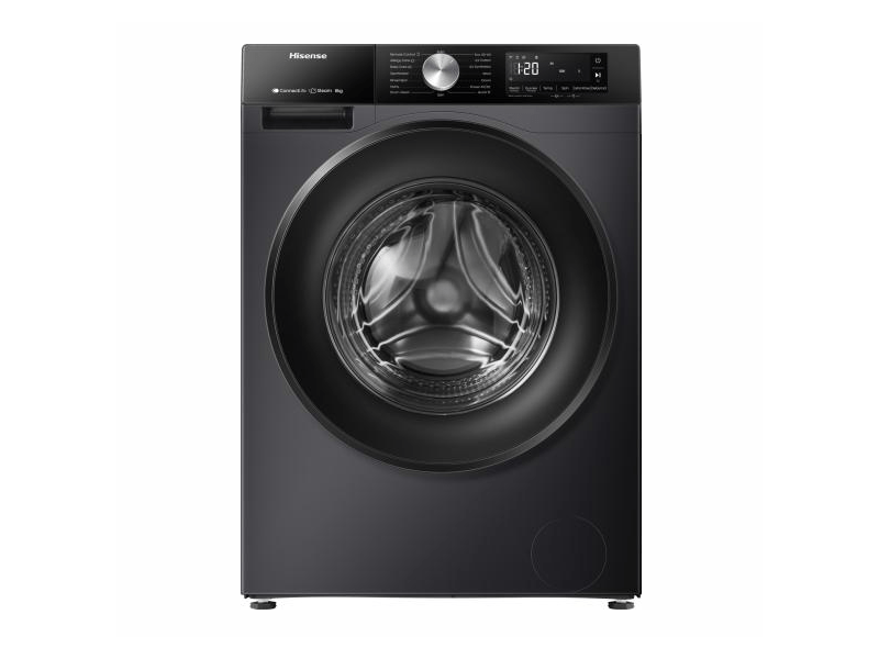 Hisense WF3S8043BB3 fekete, elöltöltős, max.1400ford., 8 kg, mosógép
