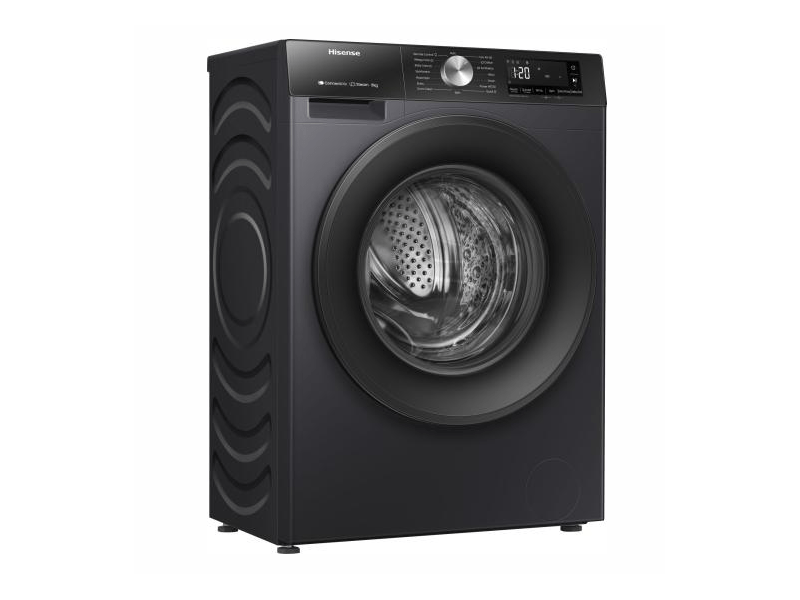 Hisense WF3S8043BB3 fekete, elöltöltős, max.1400ford., 8 kg, mosógép