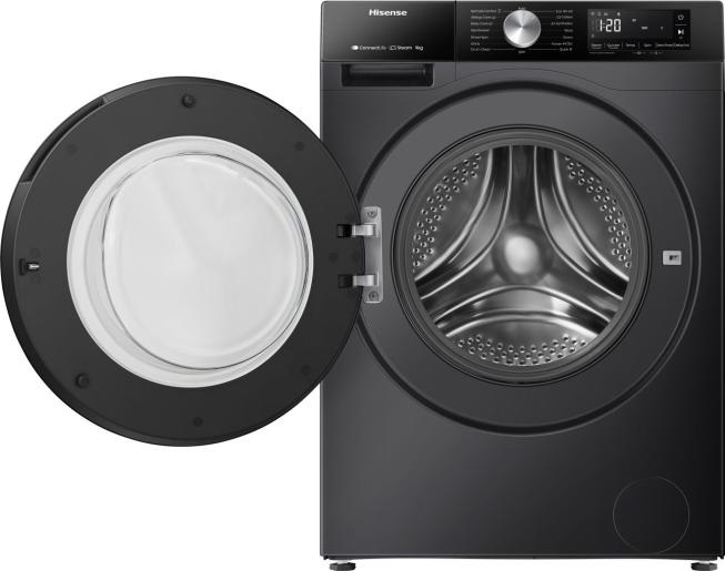 Hisense WF3S9043BB3 fekete, elöltöltős, max.1400ford., 9 kg, mosógép