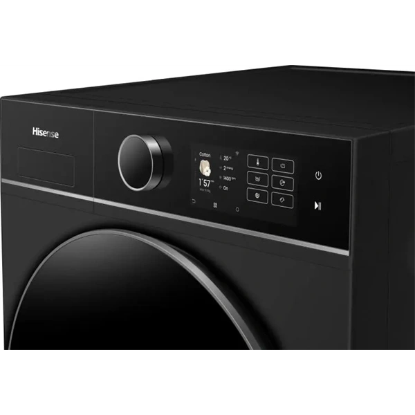 Hisense WF5i1045BBQ  fekete, elöltöltős, max. 1400ford., 10kg mosógép
