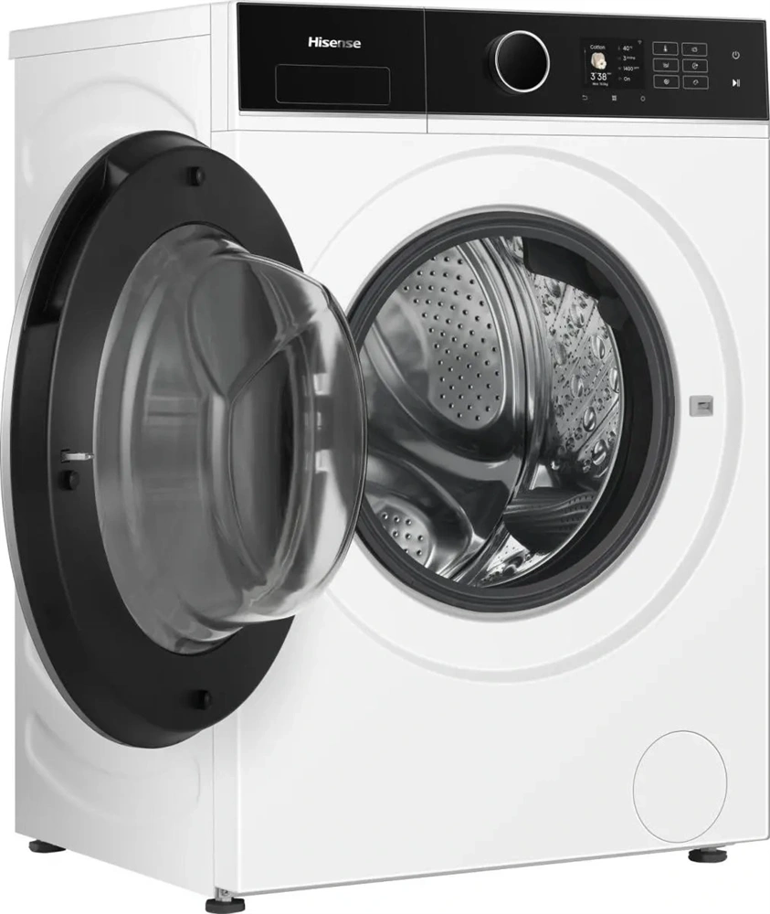 Hisense WF5i1045BWQ fehér, elöltöltős, 10,5 kg, 1400 ford./perc, gőzfunkció, WiFi, mosógép